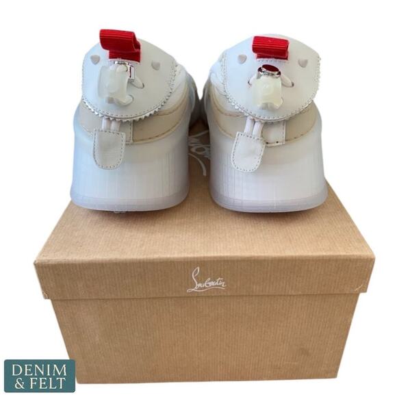 Christian Louboutin Arpoador Sneakers Zinc Blanco Suede CL Paris Shoes NEW/NIB!! main image 6